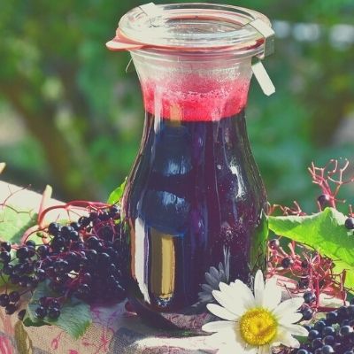 Recipe against the flu with elderberry juice