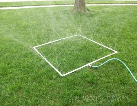 Watering system with pvc pipes for the garden