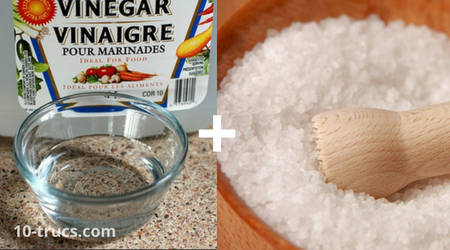 recette de grand-mère de sel et vinaigre pour le nettoyage de l'aluminium