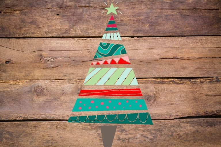 Modèle de sapin de Noël en bois