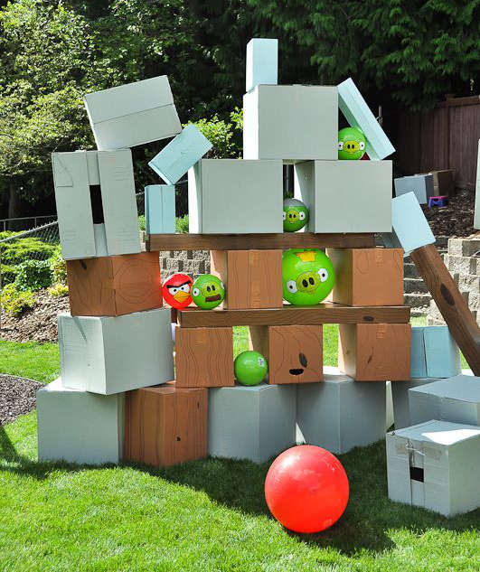 Giant Angry Birds game to play outside