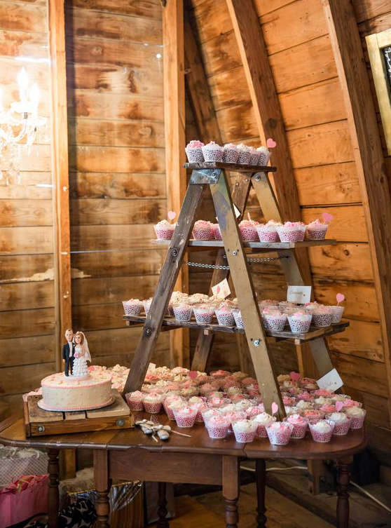 rustic chic cupcake stand