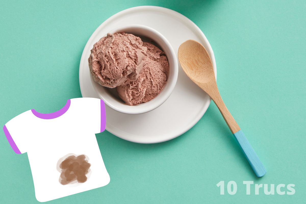 Comment enlever une tache de glace au chocolat sur un vêtement ?