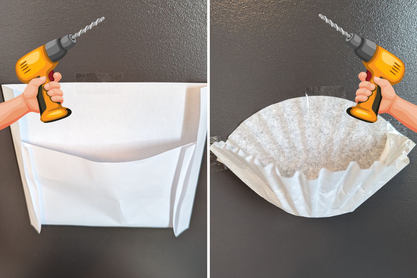 Truc du filtre à café et de l'enveloppe