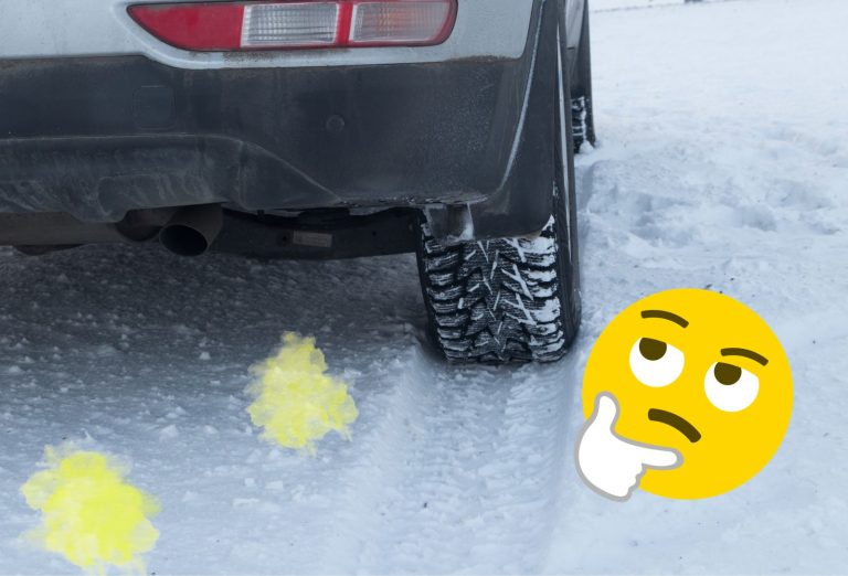 Liquide jaune fluo sous la voiture, c'est quoi ?